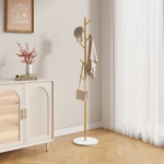 Clothing Rack, Golden Metal Freestanding Heavy Duty Clothes Rack with Marble Base, Multipurpose Garment Hanger for Bedroom, Hat, Scarf, Jacket - Image 4