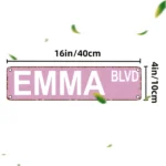 CIFbuy Emma Blvd Wooden Sign 4x16 Inches Wall Decor For Park Community Farmhouse Home Commercial Use (TikTok, temu pick-up service) - Image 2