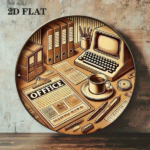 CIFbuy Vintage French Office Sign 8x8 Inch Round Aluminum Plaque, 2D Flat Retro Desk Decor For Study Conference Room Lounge Cafe Creati TikTok, TikTok, Self-pickup Logiopics - Image 5