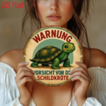 CIFbuy Vintage Turtle Crossing Metal Sign, German-Inspired Turtle Shell Wall Decor, 8x8 Inch Round Aluminum Plaque, Retro Reptile Room TikTok, TikTok, Self-pickup Logiopics - Image 4