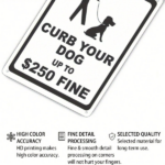 CIFbuy Curb Your Dog Metal Tin Sign, Regulations Caution Plaque, 8x12in Unframed Wall Decor, Wall Decor, Indoor Outdoor Safety Sign Tin SignikTok, Tin SignikTok, med Wall Decor Self-tickup Logiopn - Image 4