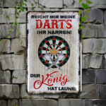CIFbuy Vintage Dart Tin Sign 8x12in Retro Metal, Decor Rustic Iron Plaque Dartboard Design "Reicht Mir, Meine Darts" Home Bar Man Ca 8x12inikTok, 8x12inikTok, ign "Reicht Mir Self-r ckup Logiop Caboard Design - Image 3
