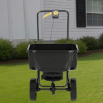 Broadcast Spreader, 70LBS Capacity, Walk-Behind Push Spreader, 15-Level Adjustment, 8 in All Terrain Pneumatic Tires, Lawn Spreaders with Hopper Grate, for Seed, Fertilizer, Ice Melt - Image 6