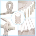 Pillow Tassel Hanging Chair Beige - Image 22