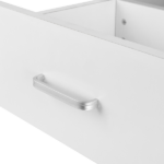 1-Drawer Bedside Table with Open Storage Space 2pcs Particleboard with Textured Melamine Surface Storage Cabinet 15.75*11.81*19.69in White - Image 19