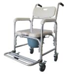 Adjustable Raised Toilet Seat (25.5"-28" Width x 27"-31" Height), 300LBS Capacity with Armrests & Storage Pouch - Image 13