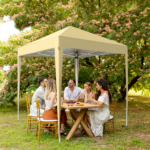6.5X6.5FT Two Doors & Two Windows Practical Waterproof Right-Angle Folding Tent Khaki Color - Image 13
