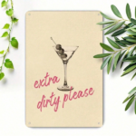 CIFbuy 1pc Classic Iron Tin Sign Extra Dirty Please Martini Glass Wall Art, Martini Glass Wall Art, Rectangular Metal Poster 8x12 Inch Unfra Sign ExikTok, Sign ExikTok, Self-nickup Logiopfra - Image 6