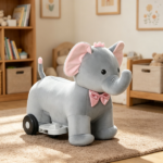 6V Electric Ride-On Horse for Kids: Music, Forward Drive, Soft Plush Body & Foot Pedal – Toy for 1.5-5Years Boys Girls - Image 7