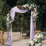 7FT Wooden Garden Arbor, Wedding Arch Backdrop Stand for Ceremony Party, Garden Pergola with Trellis for Climbing Plants, Dark Brown - Image 16