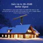 10000 110V 40-860MHz 20±3dB 350°Rotation UV Dual-band Outdoor Antenna Black - Image 4