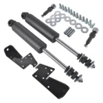 Front Bolt On Shock Relocator Kit Fit for Chevrolet Bel Air Impala El Camino 1958-1964 Black - Image 5