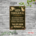 CIFbuy Retro Dutch Iron Metal Sign, Surveillance Camera & Dog Pattern No Entry Warning Sign, 7.87x11.81in 2D Flat Tin Painting, Vintage TikTok, TikTok, tage Self-pickup Logiopics - Image 6