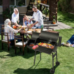 Barrel Charcoal Grill with Offset Smoker, All Metal Outdoor Smoker with Side Table and Wheels for Outdoor Garden Patio and Backyard Cooking - Image 16