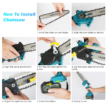 2-in-1 Cordless Pole Saw & Handheld Chainsaw, 1200W Brushless Motor with 2×3000mAh Batteries, 13FT Reach Adjustable Head, Auto Oil Lubrication & Safety Kit for Tree Pruning - Image 2