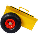 Heavy Duty Panel Dolly Slab Dolly with Handle & 2 10" Peneumatic Tires Wheels 600LBS Load Capacity for Drywall Sheet Heavy Appliance & Material Handling All Terrain Moving Cart Panel Dolly - Yellow - Image 10