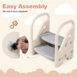 Convertible 2-Step Toddler Step Stool Multifunctional Kids Ladder Seat for Kitchen Bathroom - Image 7