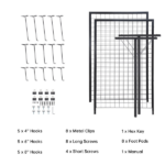 2-Pack 24"x67" Commercial Grid Wall Display with T-Base Stand - Double-Sided Wire Panel System for Retail Stores, Craft Fairs & Trade Shows (Includes Hooks & Clips) - Image 8