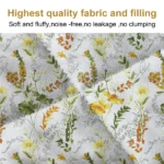 Floral Quilt 3 Pieces Microfiber Quilt Sets Lightweight Bedspreads Botanical Coverlets Quilt Bedding Set All Season Quilts - Image 5