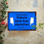 CIFbuy 1pc Creative 2D Flat Directional Sign With German Text, Please Place Here Gesture Pattern Wall Decor, Practical Home Room Signag TikTok, TikTok, gnag Self-pickup Logiopics - Image 4