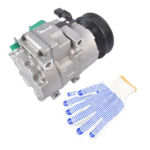 A/C Compressor with Clutch Fits for Hyundai Genesis 3.8 Sedan 4-Door 2009-2014 V6 3.8L 6-Groove Pulley 977013M001 977013M000 - Image 6