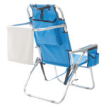 Same Code 12975209 63*70*99cm Heightened Oxford Cloth Silver White Aluminum Tube Bearing 100kg Beach Chair Blue - Image 21
