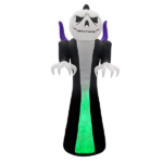 Replace 66071740 12FT Giant Halloween Inflatable Blow Up Decorations, Grim Reaper with Jack-o'-Lantern Pumpkin Head and 3-Color LED Flame for Holiday Party Garden Lawn Yard Patio Décor
