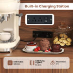 Multifunctional Kitchen Cupboard with Adjustable Shelves, Stemware Rack & Drawer, Anti-Toppling Design - Image 11