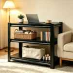 4-Tier Adjustable Metal Storage Shelving Unit, Black Heavy Duty Kitchen Organizer for Home Space Saving - Image 24