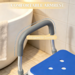Adjustable Height Padded Shower Chair with Arms And Back Anti-slip Bath Seat for Seniors And Disabled Tool-Free Assembly,299lbs - Image 7