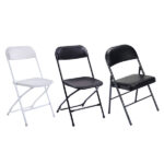 Same Code 33457557 4pcs Elegant Foldable Iron & PVC Chairs for Convention & Exhibition Black - Image 22