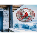 CIFbuy Vibrant Red Cardinal Wind Spinner & Mandala Wind Chime - Outdoor Metal Hanging Decor for Garden Patio | Thanksgiving Christmas Decoration - Image 9