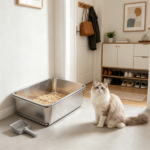 Stainless Steel Enclosed Litter Box for Cats - Image 5