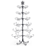 6ft Black PVC Iron Christmas Tree with Snowflake Top (Accessories Not Included) - Everyday Decor Tree
