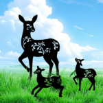 CIFbuy Vintage 3 Pack Black Metal Deer Garden Stakes Outdoor Lawn Decor Patio Yard Art Landscape Accents Housewarming Gift (TikTok, temu pick-up service) - Image 7