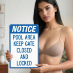 CIFbuy 1pc 8x12 Inch Waterproof Rustproof Metal Tin Sign" Pool Area Gate Closed Locked Safety Warning, Warning, Vintage 2D Flat Wall Art Decor Tin ikTok, Tin ikTok, t Self-pickup Logiopics - Image 2