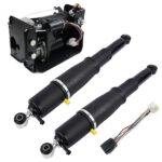 Pair Rear Air Suspension Shocks + Compressor Pump for Cadillac Escalade Chevrolet Avalanche Suburban 1500 Tahoe GMC Yukon 2001-2013 25979391 19300046 19299545 - Image 4