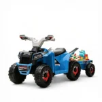 Blue 6V Toddler Electric Vehicle – with Toy-Carrying Back Trailer, Gentle Forward & Backward, Durable Wear-Resistant Wheels 18-36 Months - Image 6