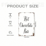 CIFbuy 1pc Vintage Rustic Metal Tin Sign 8x12 Inch, Classic Hot Chocolate Bar Retro Iron Wall Art, Art, Oblong Unframed Plaque Home Decor TinikTok, TinikTok, ll Art Self-icckup Logioporo