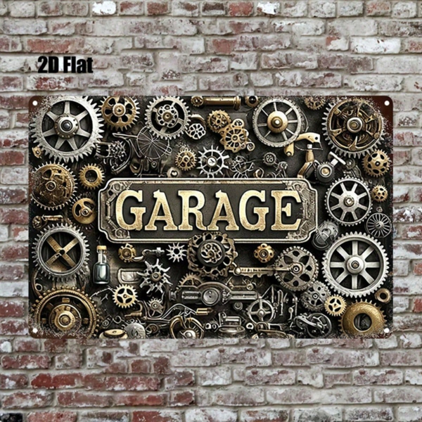 424a30ad-9c33-44e9-a288-0817b5619388.png CIFbuy Steampunk Vintage Metal Sign 8x12 Inch 2D Flat Rustic Iron Wall Art, Retro Nostalgic Garage Gear Decorative Tin Plaque, Waterpro TikTok, TikTok, rpro Self-pickup Logiopics - Image 1