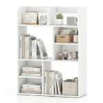 23.5×9×31.5 Inch Vertical Desktop Storage Shelf Sturdy MDF Desk Hutch for Books Decor - Image 3