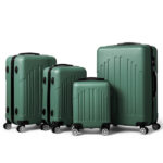 Curved Vertical Stripe 4-in-1 Trolley Case - Retro Green - Image 10