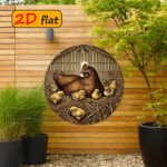 CIFbuy 1pc 2D Flat Round Sign Hen And Chick, "" Design 7.87x, inch Outdoor Decor for Kitchen Study Easter Gift TikTok, ikTok, temu Self-pickup LogiGiics - Image 5