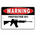 CIFbuy Rifle Metal Security Warning Sign for Responsible Gun Owners TikTok, temu pick-up service