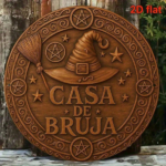 CIFbuy Vintage Witch House Aluminum Sign 8x8 Inch Round Metal Plaque, 2D Flat French Wall Decor For Living Room Study Dining Office TikTok, TikTok, Self-pickup Logiopics