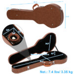 Replace 13657298 Hard-Shell Electric Guitar Case for GLP Style Electric Guitar Bulge Surface Brown - Image 18