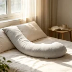L-Shaped Pregnancy Body Pillow for Side Sleeping, Soft Maternity Pillow with Washable Jersey Cover for Head, Neck & Belly Support - Image 6
