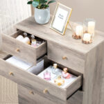 Modern Simple 5-Drawer Dresser Gray - Image 12