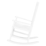 68.5*86*115CM Square Wooden Rocking Chair White - Image 4