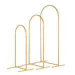 (5.9ft+4.9ft+3.9ft) Three-Piece Set Wedding Arc Top Iron Art Wedding Iron Arch Gold - Image 7